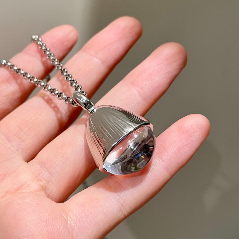 

Женское ожерелье из белого кристалла в виде сосновой шишки - Элегантная, универсальная цепочка для ключицы