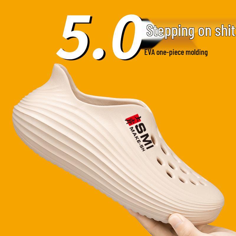 Unisex Summer Clogs: Thick Sole, Height-Boosting, Non-slip, Odor-Proof Beach Shoes 42-43