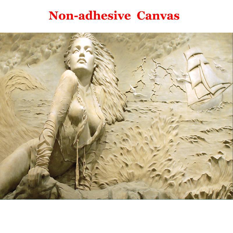 

Индивидуальная фреска Искусство Роспись стен Европейский стиль Золотой 3D Стереоскопический рельеф Морская волна Парусник Красота Фотообои Фрески 300cm (W) x 200cm (H)