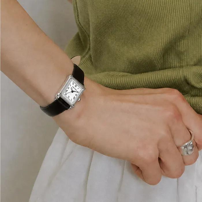 _Square Leather Watch. MS-155S