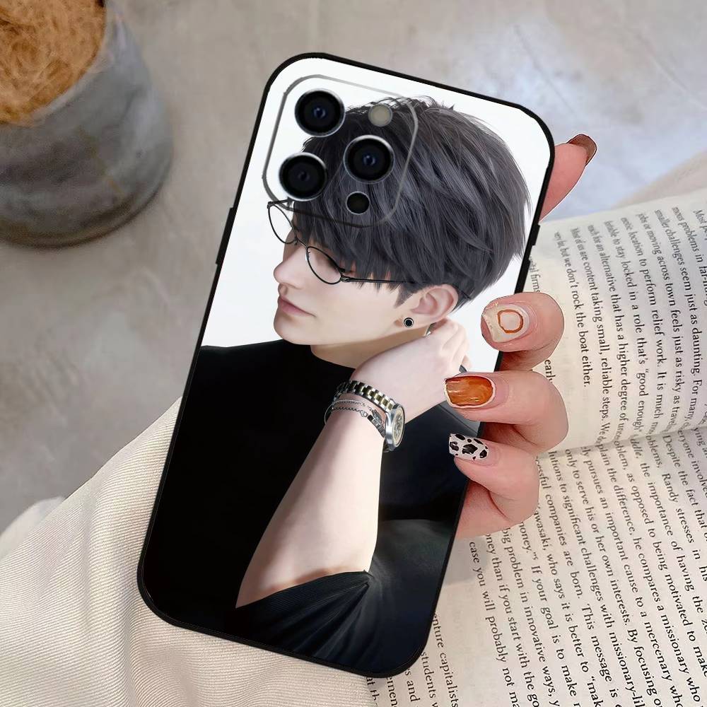 Love D-Deepspac Caleb Phone Case For iPhone 17,16,15,14,13,12,11 Plus,Pro Max,XS,Soft Silicone Black Cover