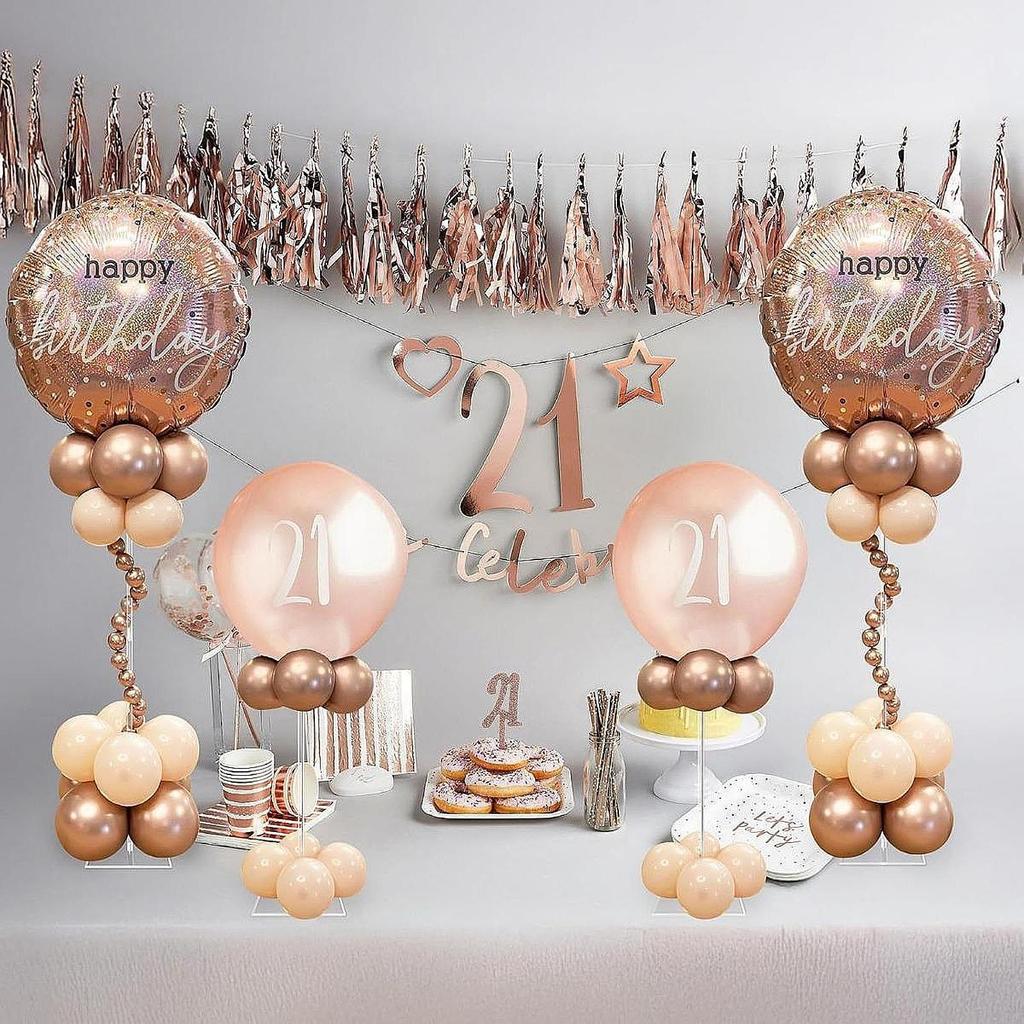 4x Balloon Stand Kit Easy Assembly Table Tower Reusable Balloons Holder for Festival Graduation Baby Showers Anniversary Wedding