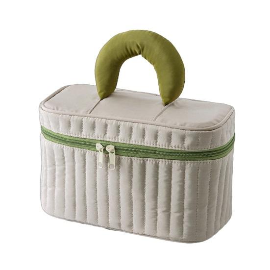 Travel Makeup Case Women Contrasting Color Cosmetic Bag Large Capacity Cosmetic