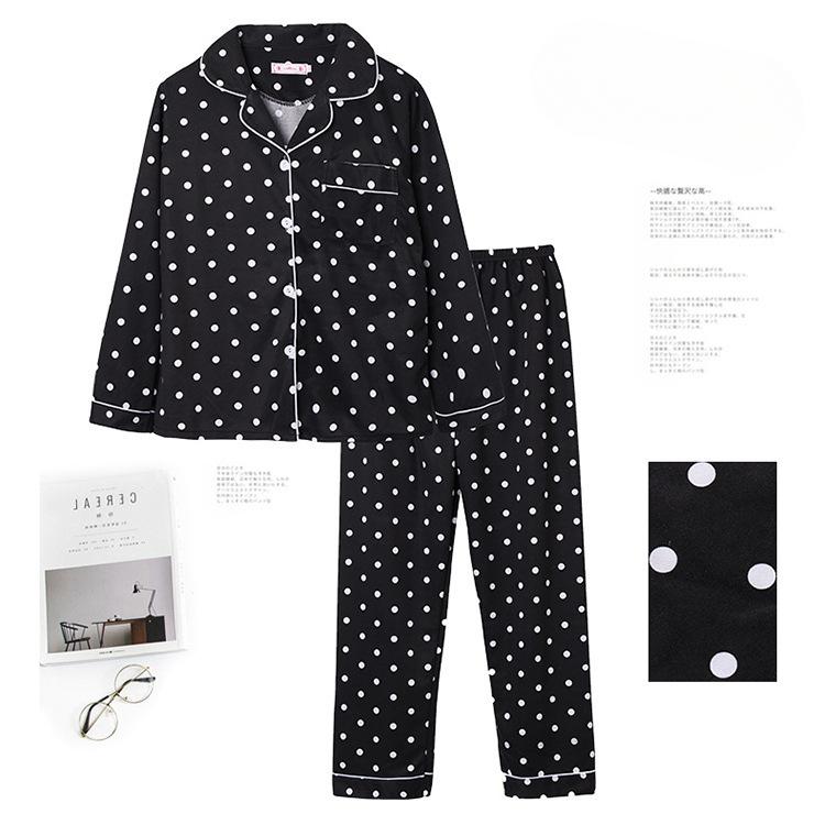 Women's Spring Autumn Home Furnishing Pajamas Sleepwear Set Long Sleeve Pants Set Casual Breathable Sleep Home Furnishing