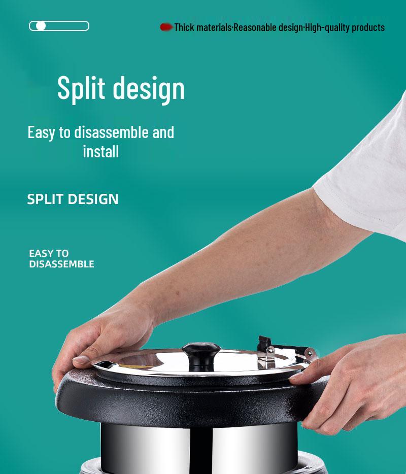 304 Stainless Steel Electronic Soup Warmer and Porridge Cooker for Commercial Use