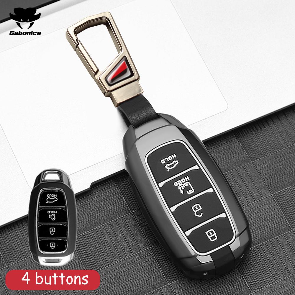 Alloy Car Key Cover For Hyundai N Line Verna Solaris Elantra Azera Kona Encino Grandeur Azera Palisade I30 Ix35 Accent Santa Fe