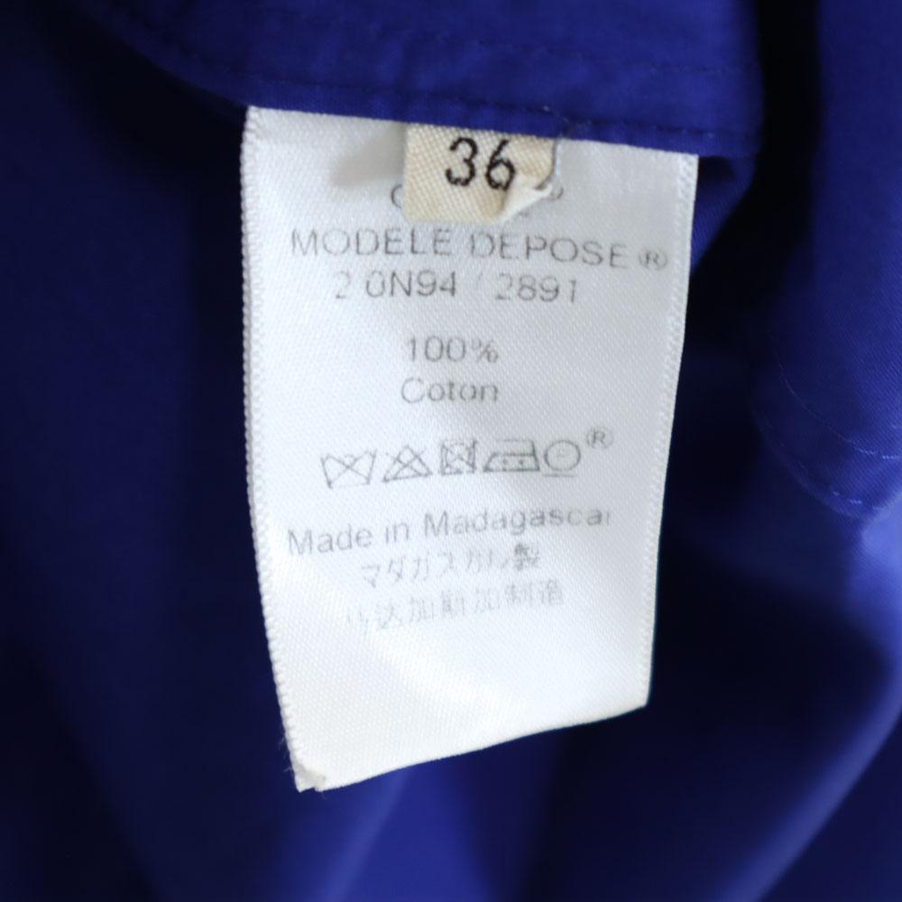 Celine Langärmiges Baumwollhemd mit Farbwechsel 36 Blau x weiß Damen Gebraucht