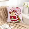 Cute S-Strawberry S-Shortcake-Girl Square Double-Sided Printed Pillow Case Bedroom Bedside Pillow Sofa Cushion Cover
