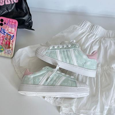 Sommer Regenbogen Creme Sneaker Muschelkopf Schick Board Schuhe Paar Harajuku