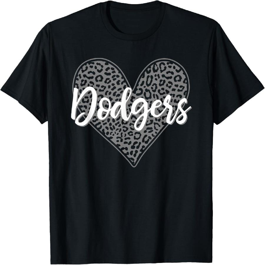 Dodgers Madison Leopard Heart Pattern HS T-Shirt XXXXXL чёрный