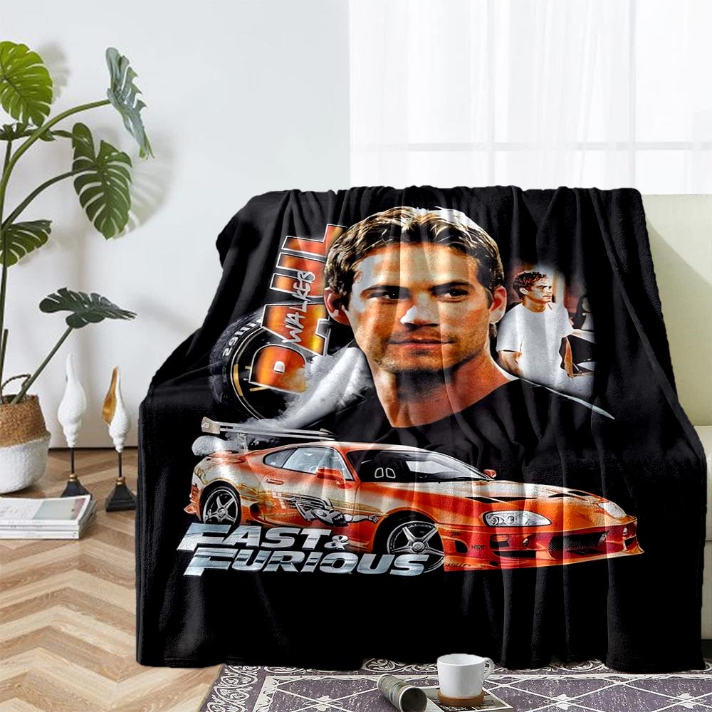 Fast & Furious Theme Printed Blanket - Perfect for Couch, Bed, Travel & Outdoor Use | Machine Washable, Cozy & Durable.