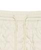 Lee Heart Quilted Mini Skirt Ivory
