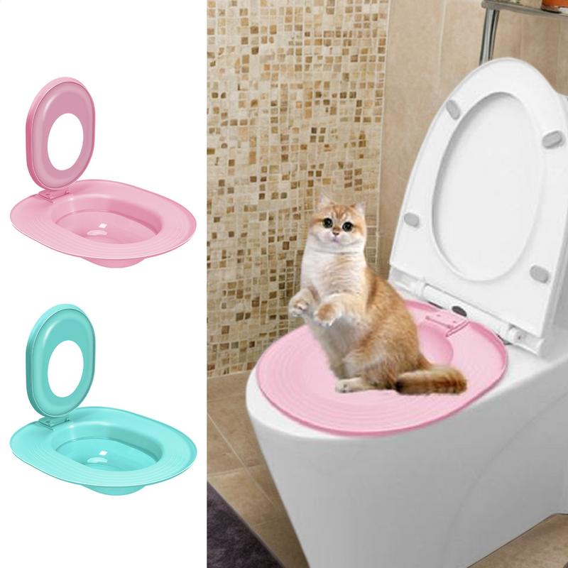 Katzen-Toilettentrainingsset Toilette Katzenklo Trainer Wiederverwendbarer Urinalsitz Töpfchen Katzen-Toilettentrainer Toilette Haustierreinigung Pflege