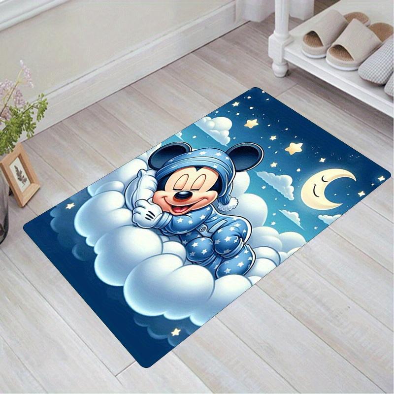 

1pc Good Night Mickey Pattern Area Rug Soft Flannel Floor Mat for Living Room,Office,Bedroom and Carpet,Sofa Coffee Table Floor Mat 60cm by 90cm