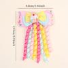 2Pcs Sweet Dessert Hair Clip Tassel Ribbon Curly Bow Hairpin For Girls Ponytail Barrette Children School Headdress Accessories