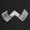 No Soldering Led connectors 4 Pin T/L/X Shape 90 Degree Corner connectors Solderless LED Strips Connectors Easy to Use