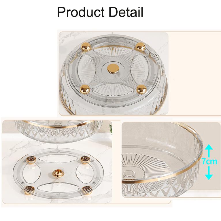 Lazy Susan Turntable Organizer, Rotating Organizer for Cabinet, Kitchen, Pantry, Dining Table, Countertop, Vanity, Spinning Food Storage Container