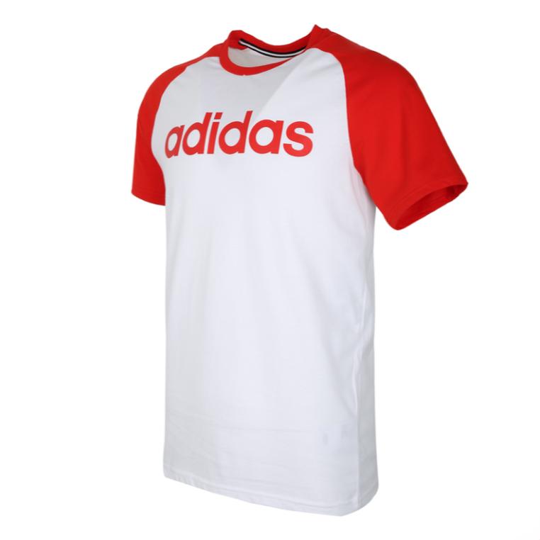 Adidas Neo M Ce Casual Genser Bomull Kortermet T-skjorte Herre Topper Hvit Rød DW7918