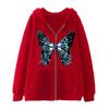 Gothic Dark Hip Hop Hot Sale Of The Season Harajuku Y2K Butterfly Zipper Hoodie Unisex Trendy Sweatshirt Jacket Streetwear From