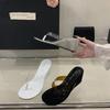 Fashion Small Slope Heel High Heel Open Toe Flip-flops Pinch Feet Niche Lazy Shoes Comfortable Cool Slippers Casual Women's Shoes