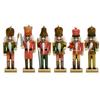 Wood Nutcrackers Figures Decors Handmade Wood Nutcrackers Sculpture Ornament Portable Holiday Decorations