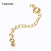 14K Gold Plated Extension Chain With Lobster Clasps End Extension Tail Chain Connector For DIY Bracelet Necklace Making Findings