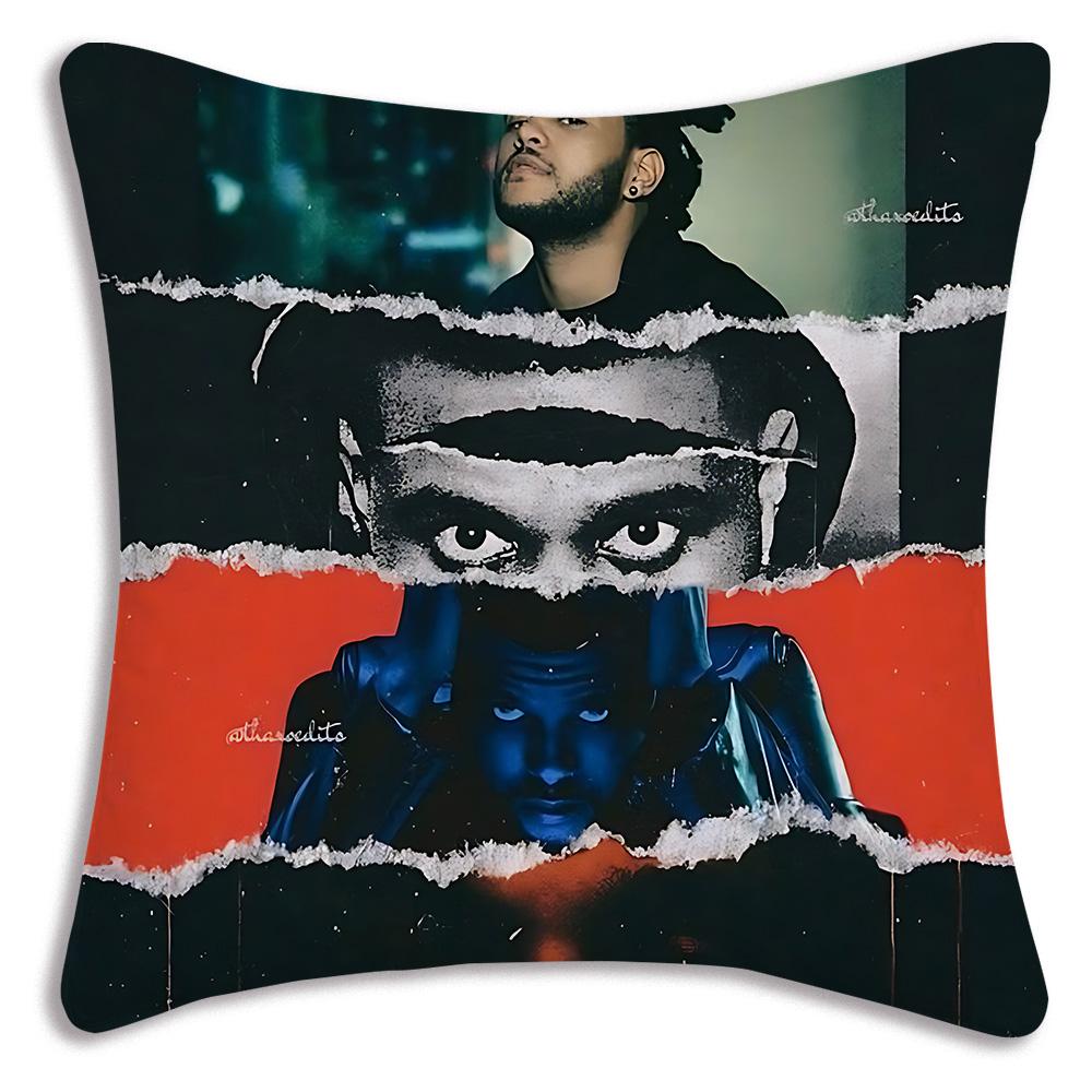 Rapper The W-WeekndS Pillow Covers Cartoon Sofa Decorative Home Double-sided Printing Short Plush Cute Cushion Cover