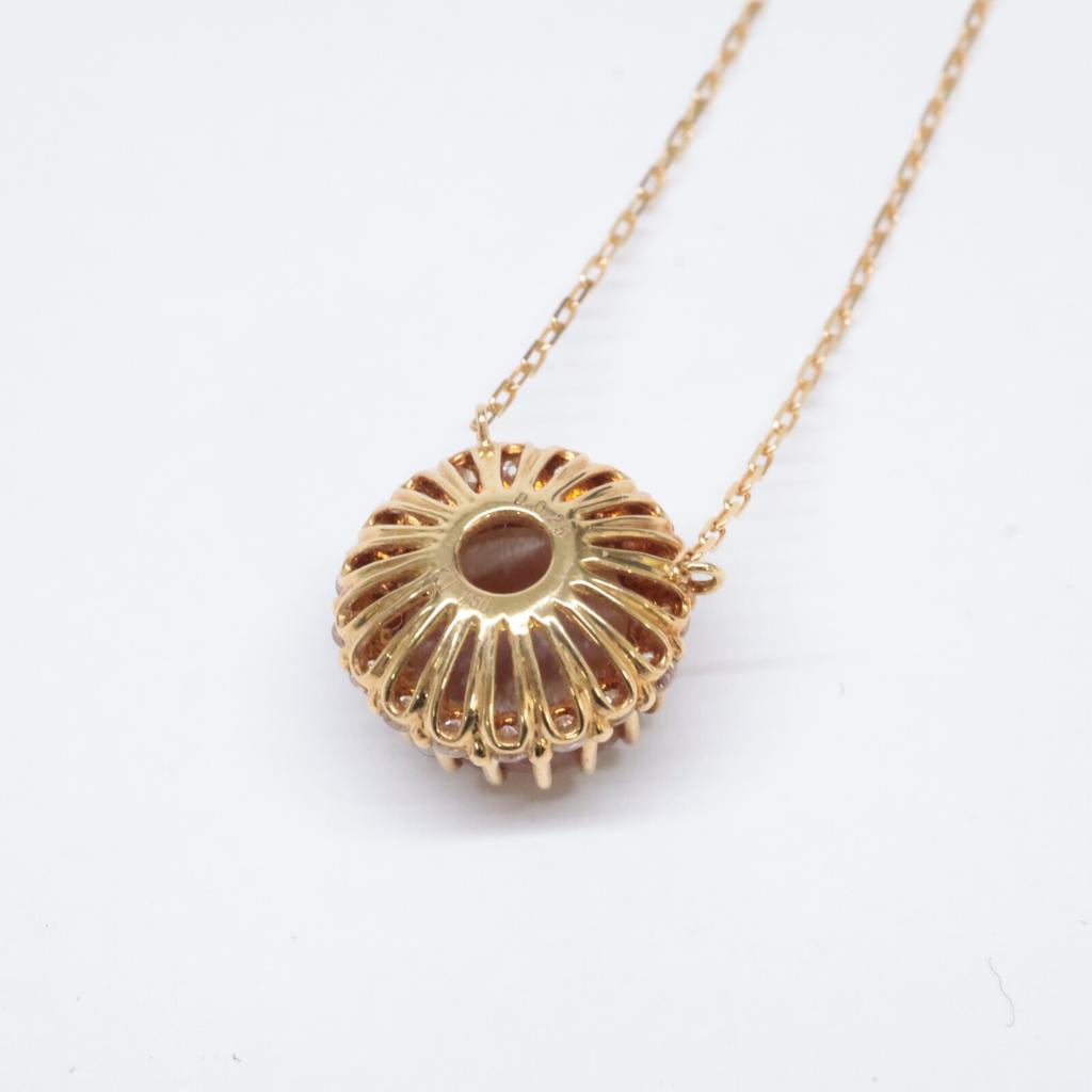 PARCELLE JEWELRY [Excellent Condition] 750 D0.25 Cameo Swallow Diamond Pendant Necklace Yellow GoldUsed