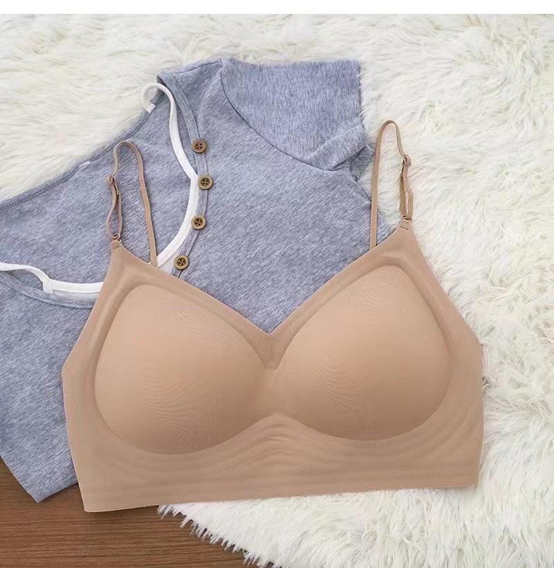 Halterneck Push-Up Seamless U-Shape Bra for Small Chest - Women's Low Back Camisole