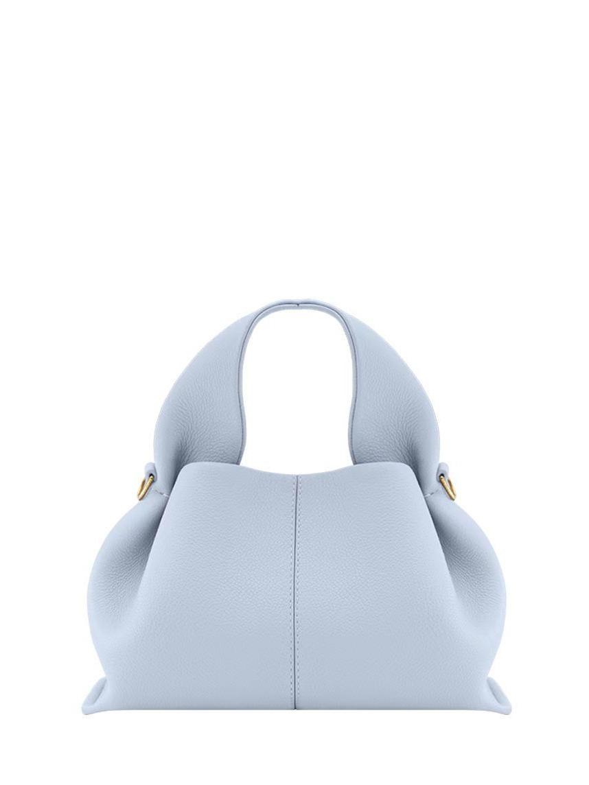 

Дизайнерская брендовая сумка женская сумка-пельмень сумка через плечо сумка для мамы мягкая PU кожаная сумка-тоут S синий