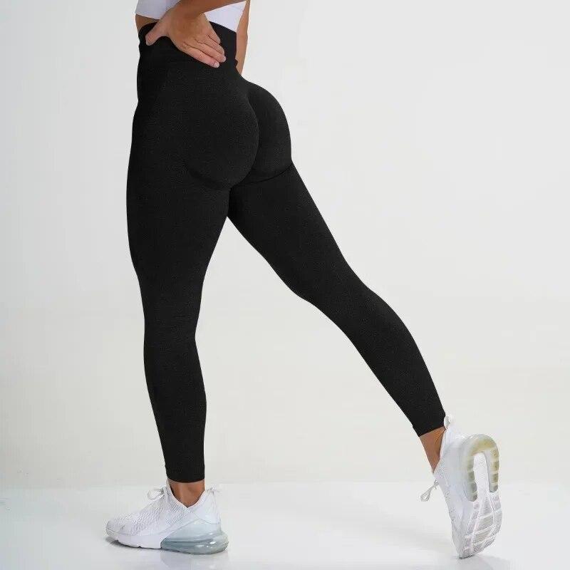 Bezszwowe dorywczo sportowe legginsy fitness spodnie do jogi damskie Push Up legginsy z wysokim stanem spodnie siłownia Slim legginsy do ćwiczeń i biegania 30310