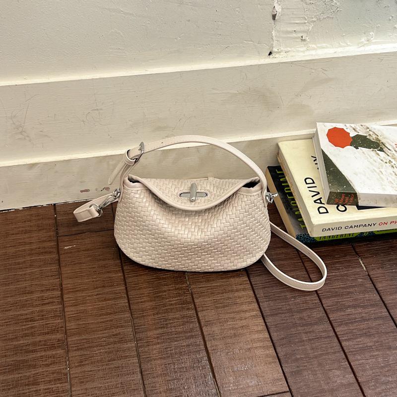 Vintage 2026 Handmade Woven Basket Shoulder Bag: Versatile Retro-Style Women's Underarm Handbag