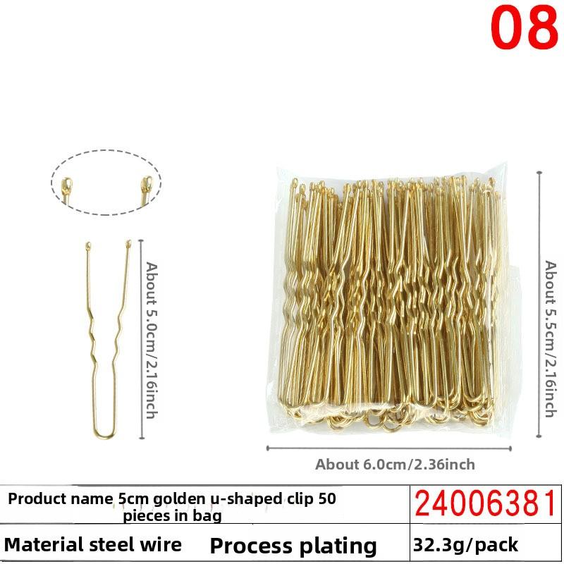 Black Steel Clip Box Contains A Straight Clip for The Bride's Updo Hairstyle Bangs Clip Wavy Hair Clip and Hair Accessory