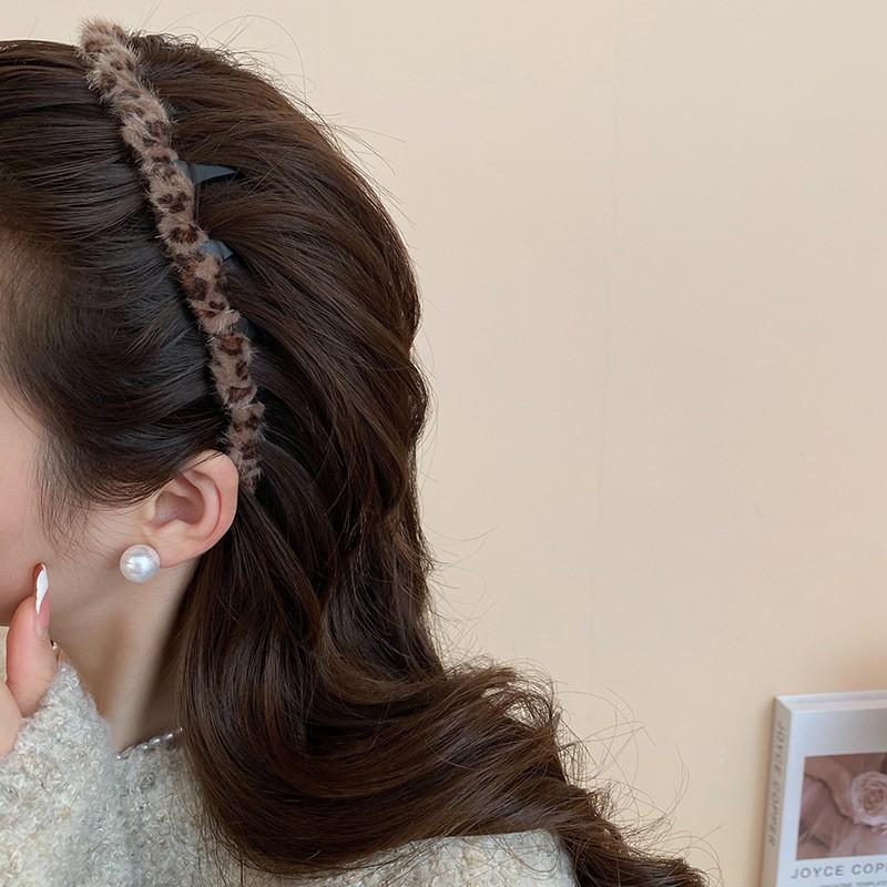 Mesh winding crystal headband new fashion simple headgear with teeth fluffy high skull top hair accessories