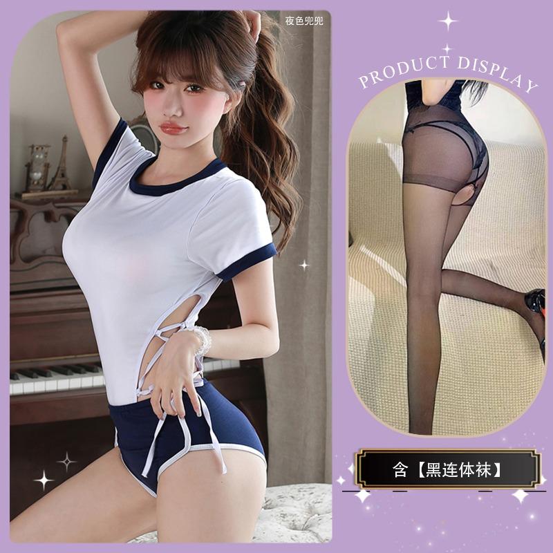 Youth Campus Student Parts Sports Gymnastics Two-piece Suit Sexy Pure Wind Sweet Swimsuit Sailor Suit
