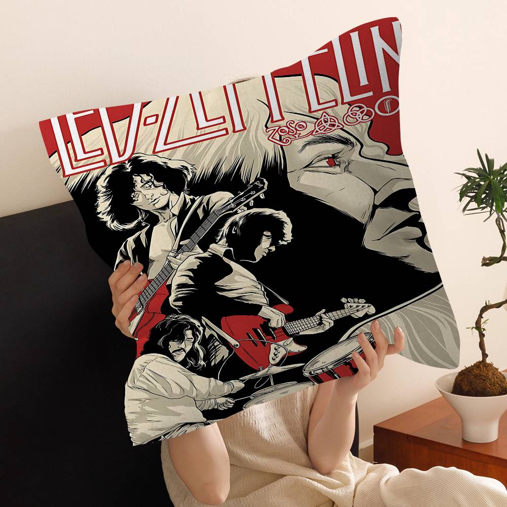Band L-Led Z-Zeppelin Pillow Gift Home Office Decoration Bedroom Sofa Car Cushion Cover Case 45x45