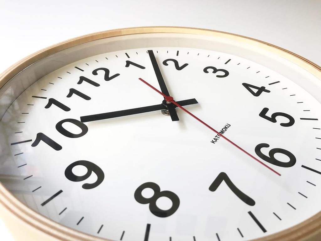 KATOMOKU Plywood Clock 2 Wall Clock with Continuous Second Diameter Cm Radio km-42MRCS Hand, 25.2 (SKP Clock)