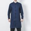 2017 Plus Size Men's Mid-Length Cotton Linen Frog Button Hanfu Jacket