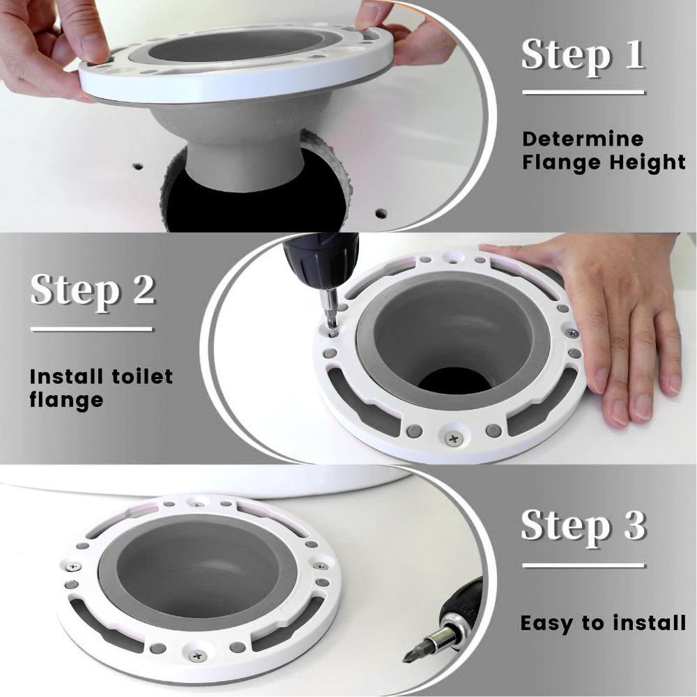Gray Color Toilet Flange For 4in 5in 3in Pipe Toilet Flange Kit Drain Pipe Connection