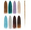 24-Inch Single Strand European & American Felt Dreadlocks Wig – Hand-Crocheted Extensions for Street Dance