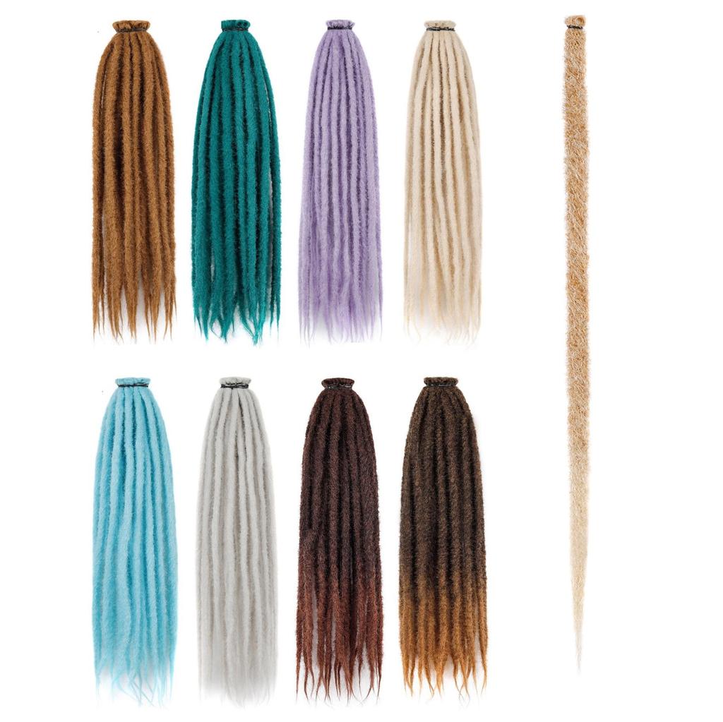 24-Inch Single Strand European & American Felt Dreadlocks Wig – Hand-Crocheted Extensions for Street Dance