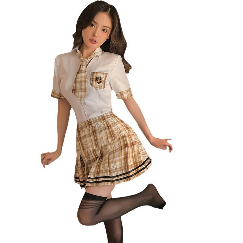 Sex Underwear Passion Suspender Student Cos Uniform Skirt Seduction College Style Jk Bed Nightdress Set