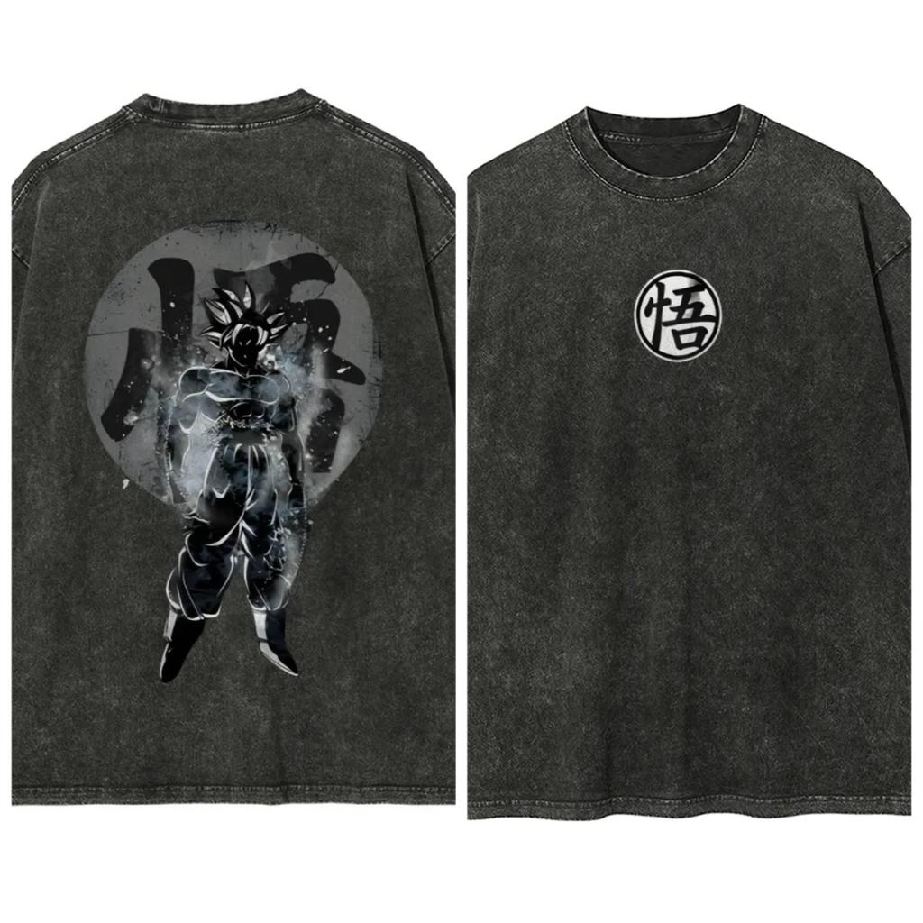 Hot Sale Anime Dragon Ball Son Goku Graphic Print T-Shirt Men Women Streetwear Harajuku Fashion Vintage Washed Cotton Summer New Tee Oversize Top
