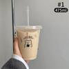 500/850ml Water Bottles Juice Milk Plastic Cup with Lid Straw Bubble Tea Coffee Cups Large Capacity Drinkware Transparent