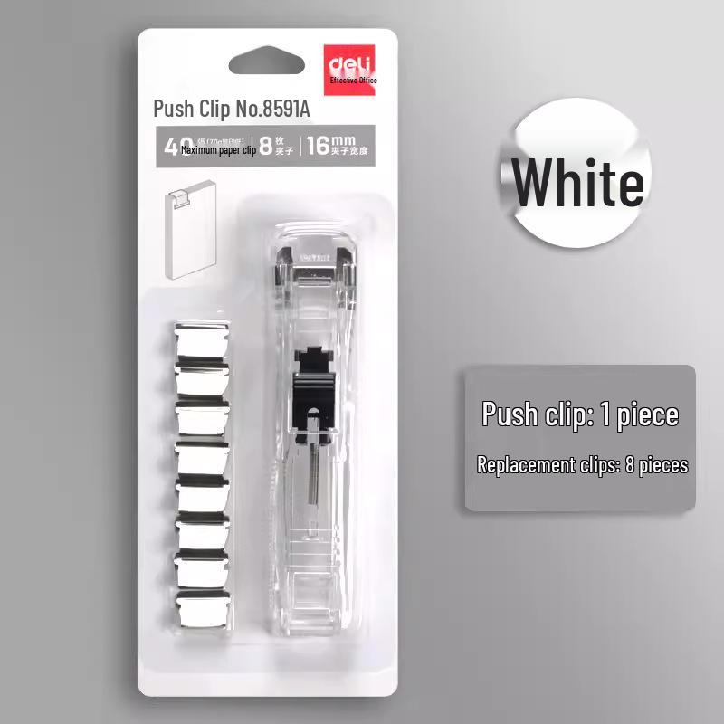 Deli 8591A Swallowtail Push Clips: Small Paper Clips for Test Papers & Tickets