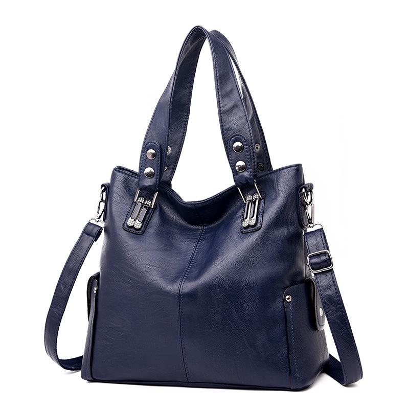 New Fashion Women's Shoulder Bag Soft Leather Large Capacity Portable Messenger Bag