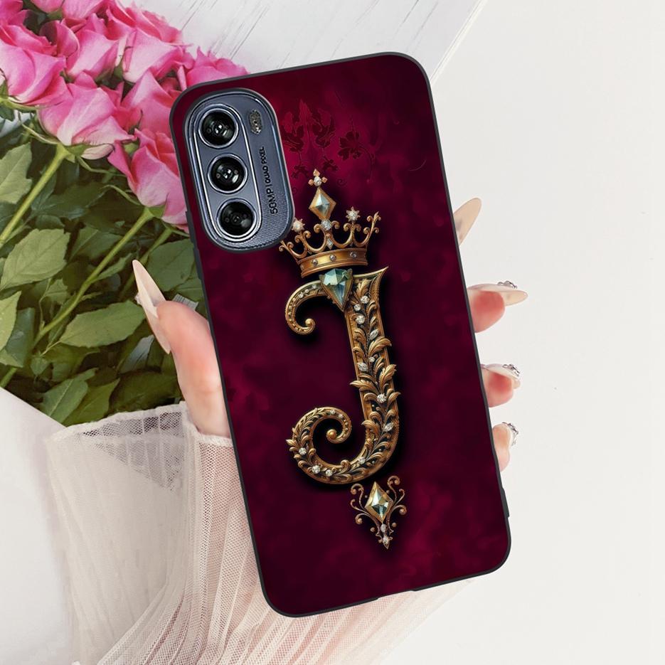 Für Motorola Moto G62 5G Hülle Niedliche Krone Buchstaben Abdeckung Stoßfest Weiches TPU Handyhülle Für Motorola G62 Moto G 62 MotoG62 5G Taschen
