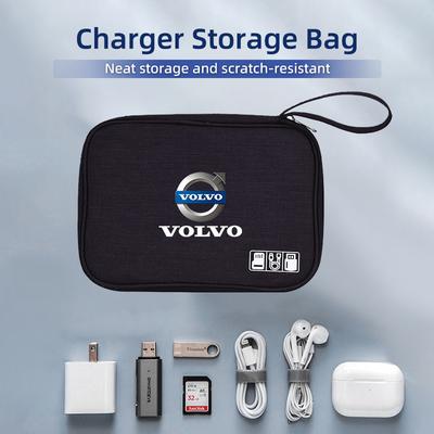 Car Charge Storage Bag Digital Organizer Accessories For XC40 XC60 XC70 XC90 V40 V60 V90 S60 S80 S90