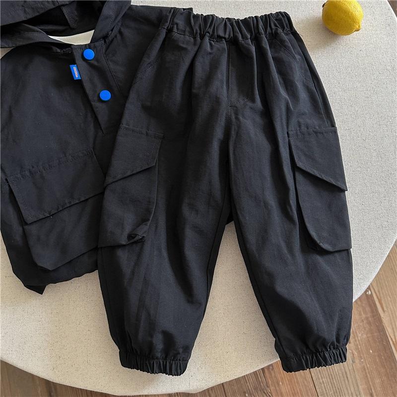 Boys' Autumn Suits, Boys' Baby Hooded Waistcoats, Bottoming Shirts, Tooling Trousers, Three-piece Suit