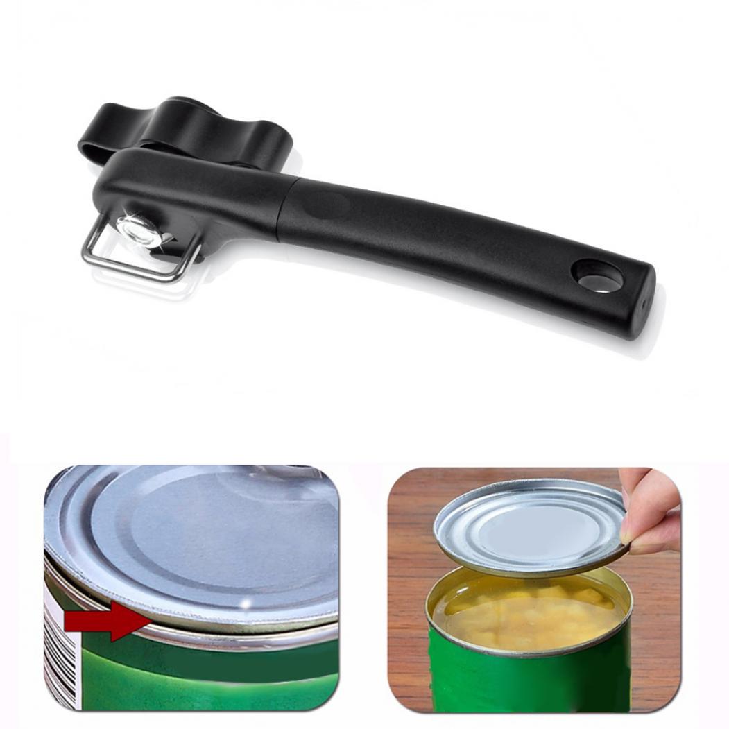 

Кухонный многофункциональный ручной консервный нож из нержавеющей стали чёрный